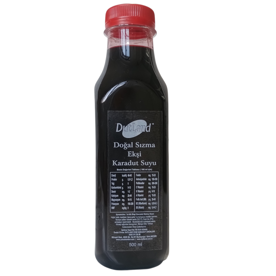 Doğal Sızma Ekşi Karadut Suyu 500ml